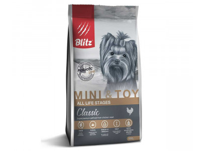 Сухой Корм Blitz (Блиц) Для Собак Мелких Пород Курица Classic Mini & Toy Breeds Dog All Life Stages 500г 680511 