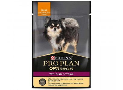 Влажный Корм ProPlan (ПроПлан) Для Собак Мелких Пород Утка в Соусе Adult Duck 85г (1*24) 