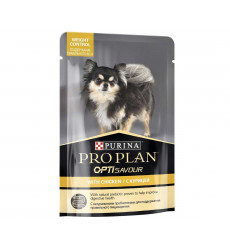 Влажный Корм ProPlan (ПроПлан) Для Собак Мелких Пород Контроль Веса Курица в Соусе Диетический OptiSavour Weight Control 85г (1*26)