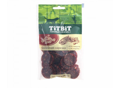 Лакомство TiTBiT (Титбит) Для Собак Нарезка Филейная 80г Колбасный Двор 021965 