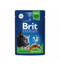 Влажный Корм Brit (Брит) Для Стерилизованных Кошек Цыпленок в Соусе Premium 85г 5048830