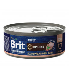 Консервы Brit (Брит) Для Кошек Кролик Premium By Nature 100г 5051267