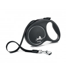 Рулетка Flexi (Флекси) Black Design L 5м До 50кг Лента Черный и Серебро