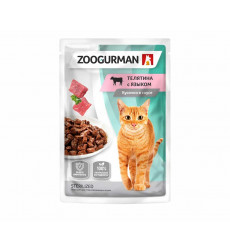 Влажный Корм (Zoogurman) Зоогурман Для Стерилизованных Кошек Телятина и Язык Кусочки в Соусе 85г 6999