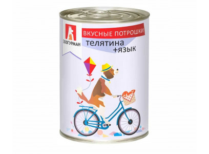 Консервы Zoogurman (Зоогурман) Для Собак Вкусные Потрошки Телятина и Язык 350г 2861 