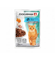 Влажный Корм Zoogurman (Зоогурман) Для Стерилизованных Кошек Океаническая Рыба Кусочки в Соусе 85г 7903