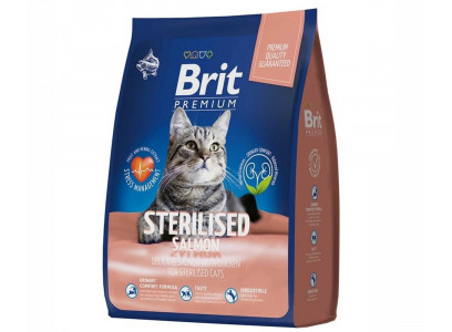 Сухой Корм Brit (Брит) Для Стерилизованных Кошек Лосось и Курица Premium Cat Sterilized Salmon & Chicken 2кг 5049851 