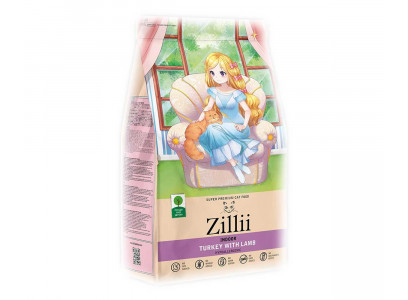 Сухой Корм Zillii (Зилли) Для Кошек, Живущих Дома Индейка и Ягненок Adult Cat Indoor 400г 5658110 (1*28) 