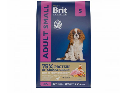 Сухой Корм Brit (Брит) Для Собак Мелких Пород Курица Premium Dog Adult Small 1кг 5049899 
