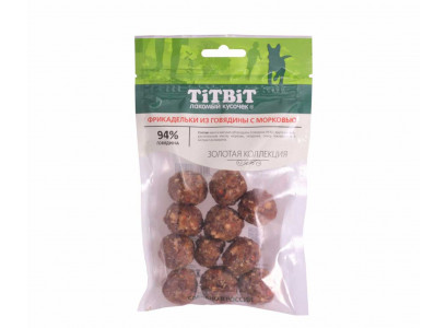 Лакомство TiTBiT (Титбит) Для Собак Фрикадельки Говядина и Морковь Золотая Коллекция 70г 019146 