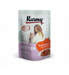 Влажный Корм Karmy (Карми) Для Котят Телятина в Желе Kitten 80г (1*24) 7823