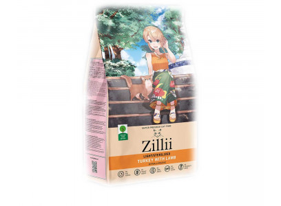 Сухой Корм Zillii (Зилли) Для Стерилизованных Кошек Индейка и Ягненок Adult Cat Light/Sterillized 400г 5658130 (1*28) 