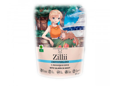 Влажный Корм Zillii (Зилли) Для Стерилизованных Кошек Лосось в Соусе Sterilized/Light Cat Salmon 85г 5657055 (1*22) 