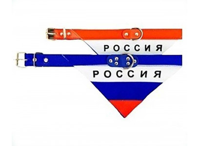 Ошейник Pet FAshion (Пет Фешн) Бандана Россия 2,5*50см Красный