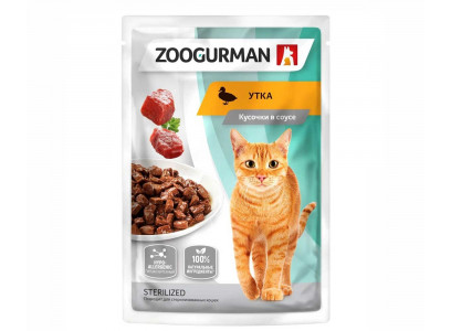 Влажный Корм Zoogurman (Зоогурман) Для Стерилизованных Кошек Утка 85г (1*30) 7880 