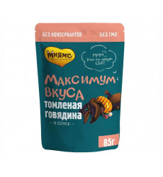 Влажный Корм Мнямс Для Собак  Говядина Томленая в Соусе Максимум Вкуса 85г
