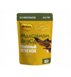 Влажный Корм Мнямс Для Собак Ягненок Томленый в Соусе Максимум Вкуса 85г