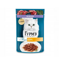 Влажный Корм Гурмэ Перл Для Кошек Ягненок в Соусе 75г (1*26)