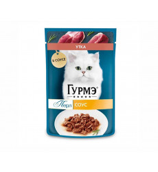 Влажный Корм Гурмэ Перл Для Кошек Утка Филе в Соусе 75г (1*26)