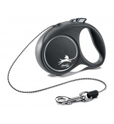 Рулетка Flexi (Флекси) Black Design Xs 3м До 8кг Трос Черный и Серебро