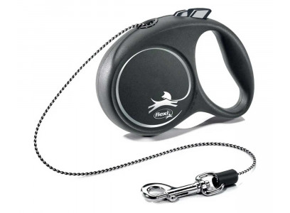 Рулетка Flexi (Флекси) Black Design Xs 3м До 8кг Трос Черный и Серебро 