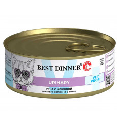 Лечебные Консервы Best Dinner (Бест Диннер) Для Стерилизованных Кошек Утка и Клюква Urinary Exclusive Vet Profi 100г 7561