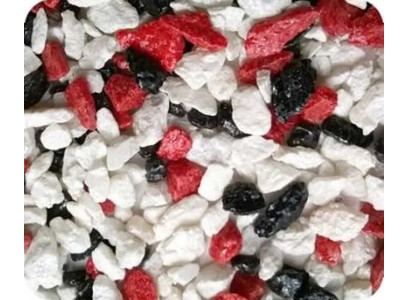 Грунт Уют Натуральный Мраморная Крошка 5-10мм  Красный, Черный и Белый 2кг 56731