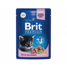 Влажный Корм Brit (Брит) Для Котят Белая Рыба в Соусе Premium 85г (1*24) 5048861