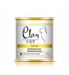 Консервы Clan Vet (Клэн Вет) Для Кошек Профилактика Болезней Почек Renal 240г (1*12) 