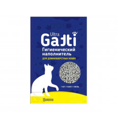 Наполнитель Gatti (Гатти) Ultra Минеральный Для Длинношерстных Кошек 6л (1*4)