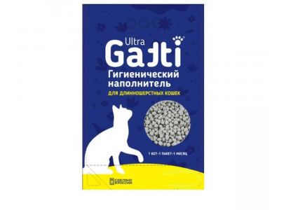 Наполнитель Gatti (Гатти) Ultra Минеральный для Длинношерстных Кошек 3л 