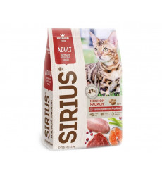 Сухой Корм Sirius (Сириус) Для Кошек Мясной Рацион 10кг