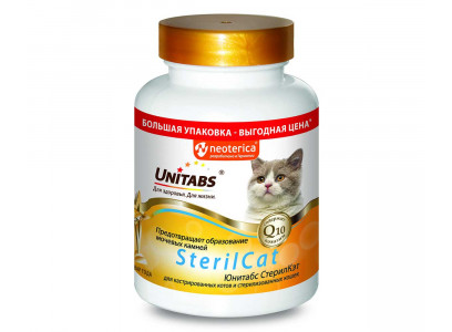Витамины Unitabs (Юнитабс) Sterilcat Q10 Для Кошек 200 Таблеток U3022 