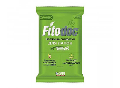 Салфетки Влажные Fitodoc (Фитодок) Для Лап Собак и Кошек 