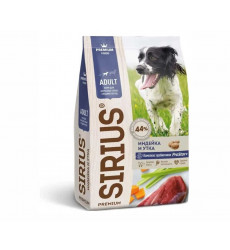 Сухой Корм Sirius (Сириус) для Собак Средних Пород Индейка, Утка и Овощи 2кг (1*6)