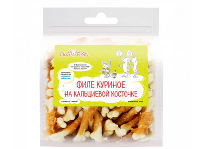 Лакомство Деревенские Лакомства Для Собак Филе Курицы На Кальциевой Косточке  Dog Fest 500г 928887780 