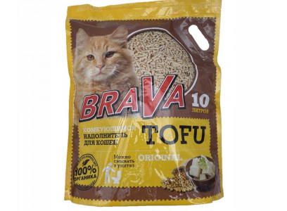 Наполнитель Brava (Брава) Тофу 10л Original (1*4) 