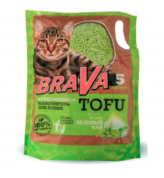 Наполнитель Brava (Брава) Тофу 10л Зеленый Чай (1*4)