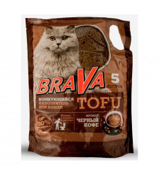 Наполнитель Brava (Брава) Тофу Чёрный Кофе 5л (1*8)