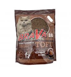 Наполнитель Brava (Брава) Тофу Чёрный Кофе 10л (1*4)