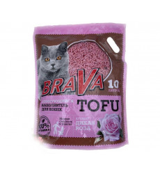 Наполнитель Brava (Брава) Тофу 10л Дикая Роза (1*4)
