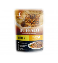 Влажный Корм Mr.Buffalo (Мистер Буффало) Для Котят Нежный Цыпленок в Соусе Kitten 85г (1*28) B309