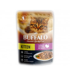 Влажный Корм Mr.Buffalo (Мистер Буффало) Для Котят 85г Индейка На Пару в Соусе  Kitten (1*28) B310