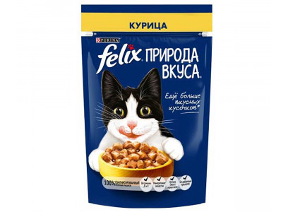 Влажный Корм Felix (Феликс) Природа Вкуса Для Кошек Курица 75г  