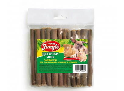 Лакомство Для Декоративных Грызунов и Кроликов Happy Jungle (Хэппи Джангл) Веточки Ивы 40г J308