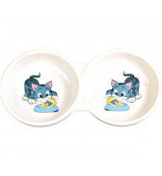 Миска Для Кошек Trixie (Трикси) Керамическая Двойная 2*150мл D11см 4014 