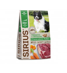Сухой Корм Sirius (Сириус) Для Собак Говядина и Овощи 2кг