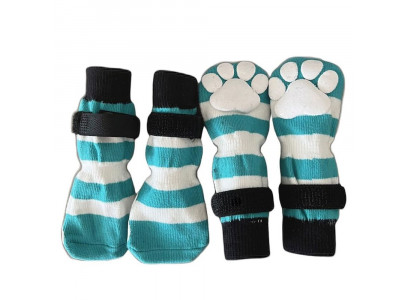 Носки Pet Fashion (Пет Фэшн) Для Собак H09 Полоска L Бирюза Липа 