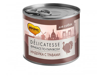 Консервы Мнямс Для Собак Фрикасе По-Парижски Индейка и Травы 200г 