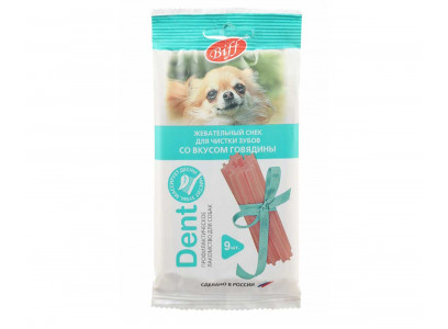 Лакомство Biff (Бифф) Для Собак Мелких Пород Снек Dent Со Вкусом Говядины (1*9) 023693 